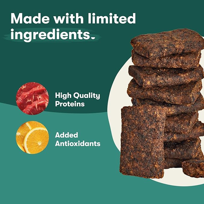 Jinx Tenders Beef Jerky Dog Treats, All Natural Ingredients, Soft and Chewy, Low-Calorie, Slow-Smoked Beef & Liver, No Fillers, 5oz, 6 Pack