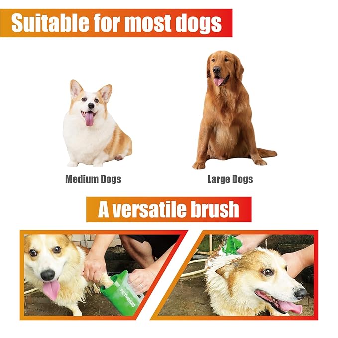 Portable Dog Paw Washer with Handle - Large 9 inch Green Paw Cleaning Solution