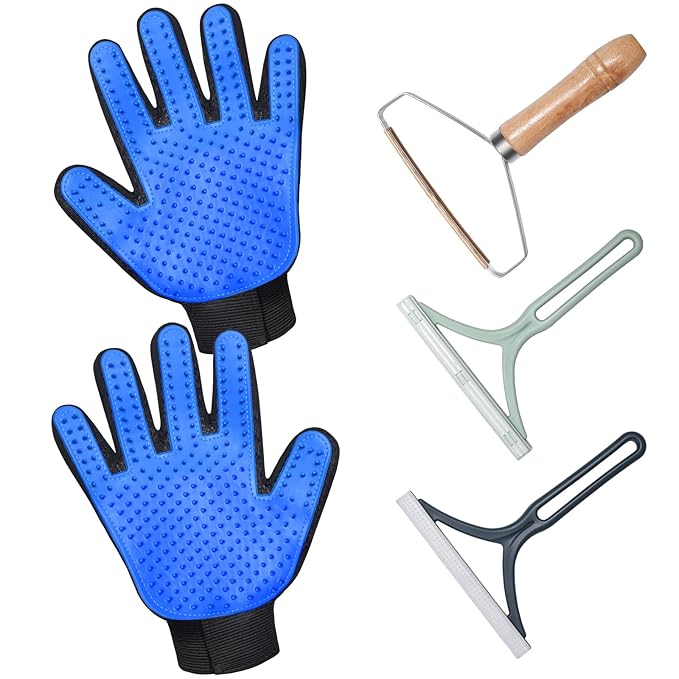 LIONROGE Cat Grooming Glove Brush,Self-Cleaning Slicker Pet Brush for Short and Long Haired Pets,Dog Bath Brush for Shedding and Grooming,Removes Loose Hair and Tangles,Promote Circulation