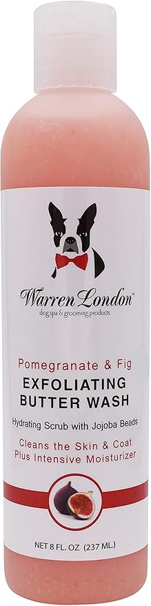 Warren London Exfoliating Butter Wash - Premium Conditioning Dog Shampoo - Pomegranate & Fig - 8 Oz