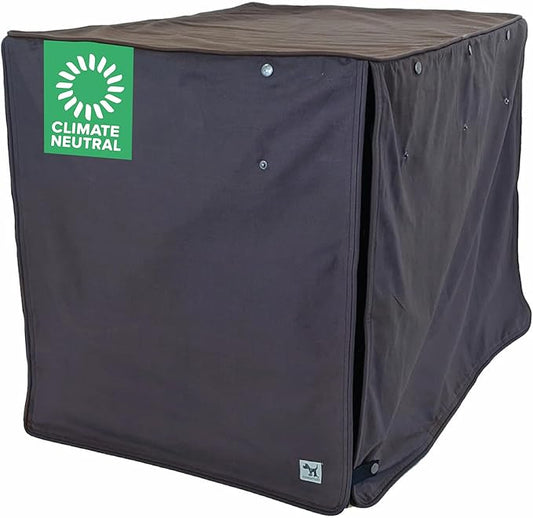 Molly Mutt I'm a Realist Dog Crate Cover, 100% Cotton Canvas Cover with 2 Roll-Up Panels, Ideal for Dog or Cat Crate, Durable, Washable, and Free of Harmful Chemicals, 36" x 23" x 25"