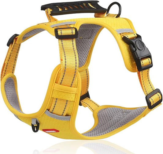 No Pull Dog Harness Reflective No Choke Pet Padded Vest Harness for Small Medium Large Dogs,Breathable Heavy Duty Dog Walking Harness with Easy Control Handle for Outdoor Training Running