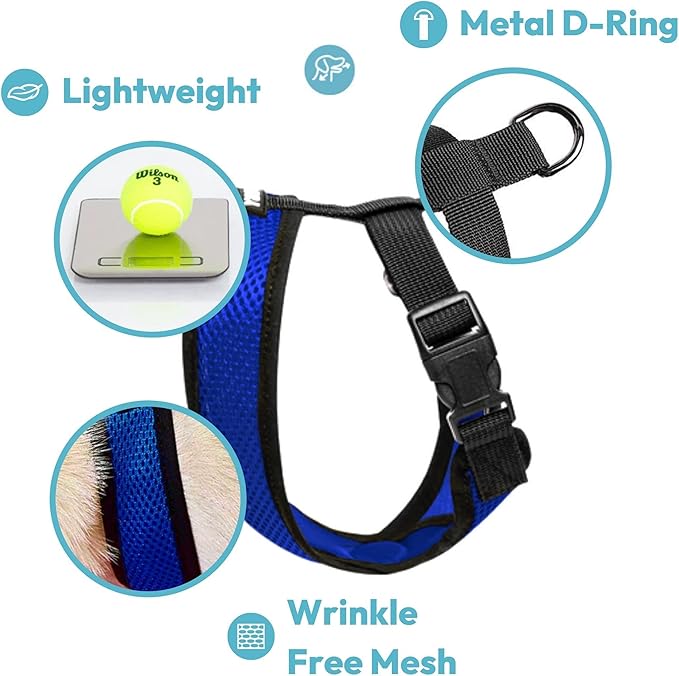Gooby Comfort X Head in Harness - Red, Medium - No Pull Small Dog Harness, Patented Choke-Free X Frame - Perfect on The Go Dog Harness for Medium Dogs No Pull or Small Dogs for Indoor and Outdoor Use