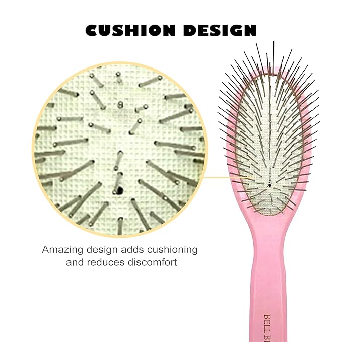 Der Meister Pin Brush, Pets Shedding, Dematting and Grooming tool for Dogs and Cats with All Hair Types, Remove Loose Hair, Fur, Undercoat, Mats, Tangled Hair, Knots (PINK)