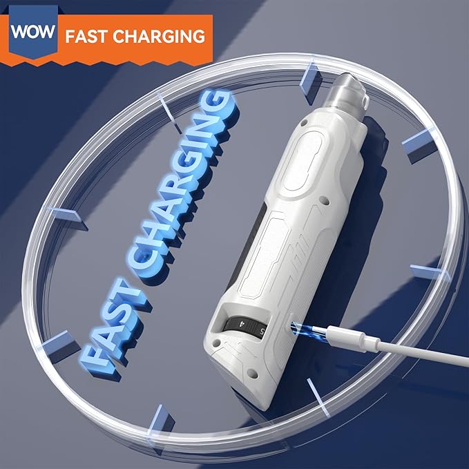 Pet Nail Grinder for Dogs,6-Speed Rechargeable Dog Nail Trimmers and Professional Clippers,Paws Grooming Kit for Medium Large Dogs Cats - White