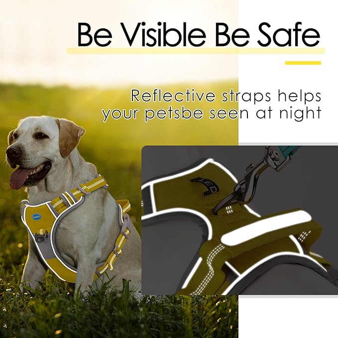ThinkPet No Pull Harness Breathable Sport Vest with Handle-Dog Harnesses Reflective Adjustable for Medium Large Dogs