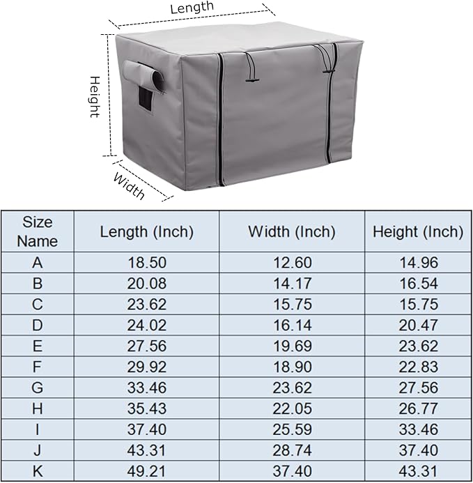 Dog Crate Cover Waterpoof Grey Pet Kennel Covers for Puppy Cat Indoor Outdoor Fit for 1 Door Wire Crate, 18.50x12.60x14.96 Inch