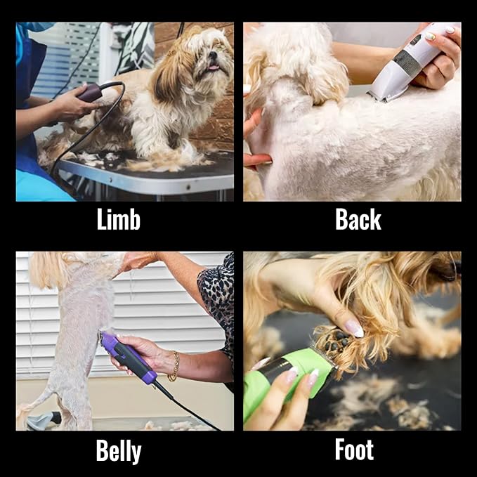 FENICE PEAK 3FC Low Noise Pet Dog Grooming Clippers Replacement Blade Ceramic Edge Detachable Steel Pet Clipper Blade with Cutting Length of 13mm 1/2'' (1 Count)