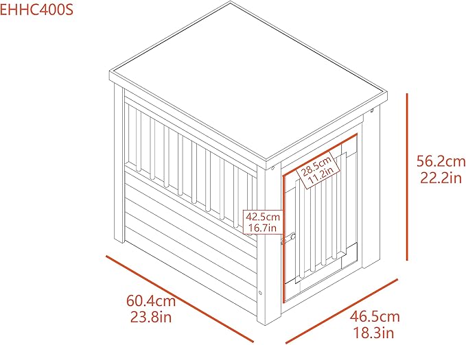 New Age Pet ecoFLEX Pet Crate/End Table, Small, Espresso 23.8"L x 18.2"W x 22.2"H