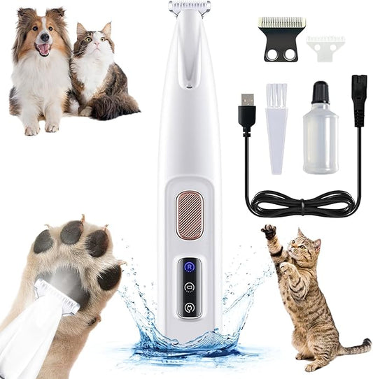 Notdusk Paw Trimmer, Electric Dog & Cat Trimmer, Rechargeable, LED Light, Waterproof, Low Noise