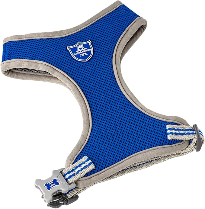 HUGO & HUDSON Dog Harness No-Pull Pet Harness Adjustable Quick Dry Mesh Padded Vest, Royal Blue, XS