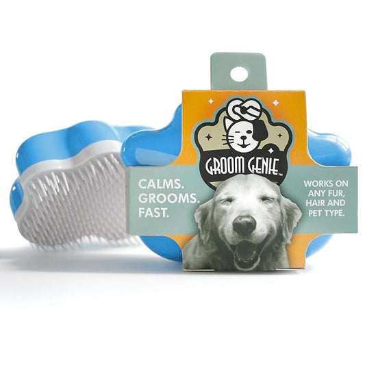 Large 5" Dog Pet Hair Massaging Brush Grooming Tool for Cats Dogs Long or Short Hair Royal Relief Blue