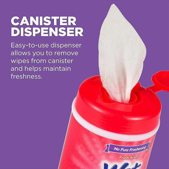 Wet Ones for Pets Cat Cleaning Wipes - Fresh Scent Cat Grooming Wipes with Aloe Vera - Safe Cat Hygiene Supplies - Cat Fur Cleaner - Cat Dander Wipes - Kitten Wipes - Pet Cleaning Supplies - 50 Count