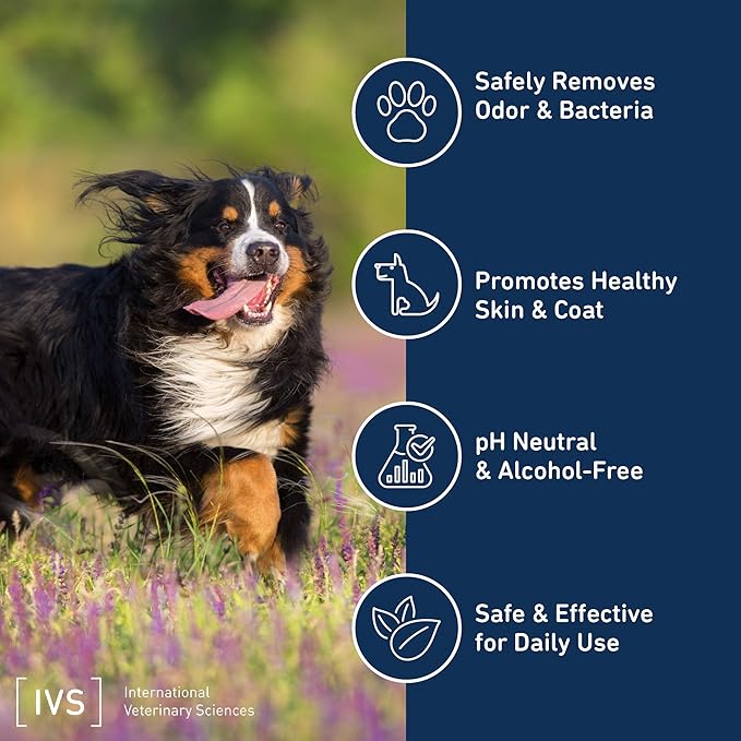 International Veterinary Sciences IVS Quick Bath Dog Towelettes, Removes Odor, Extra Thick and Heavy Duty for Small/Medium Dogs, Made in the USA, 10 Count Pack