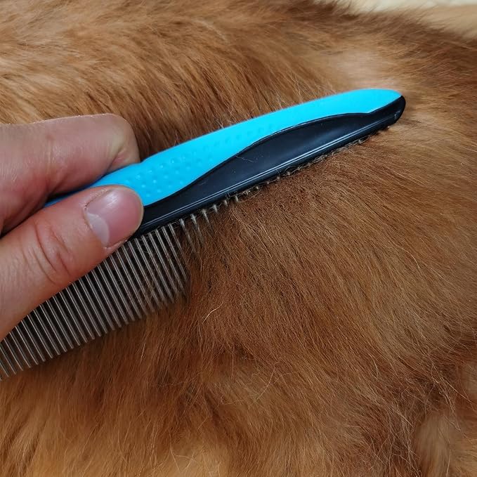 Kopal Metal Combs for Dogs and Cats, Pet Steel Brusher for Removing Tangles & Knots, Professional Grooming Tools - 3 Pack