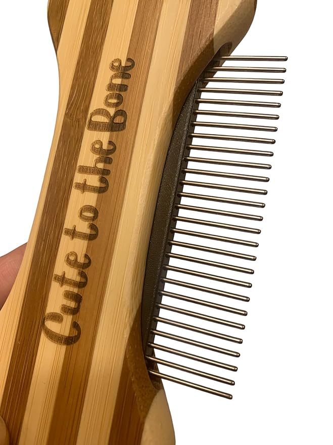 Cute to the Bone Bamboo Dog Comb