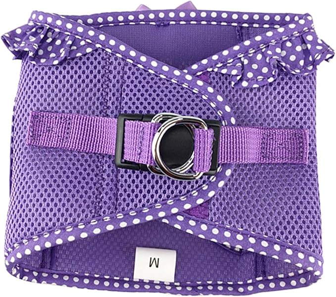 DOGGIE DESIGN American River Choke Free Dog Harness (S, Paisley Purple Dot)
