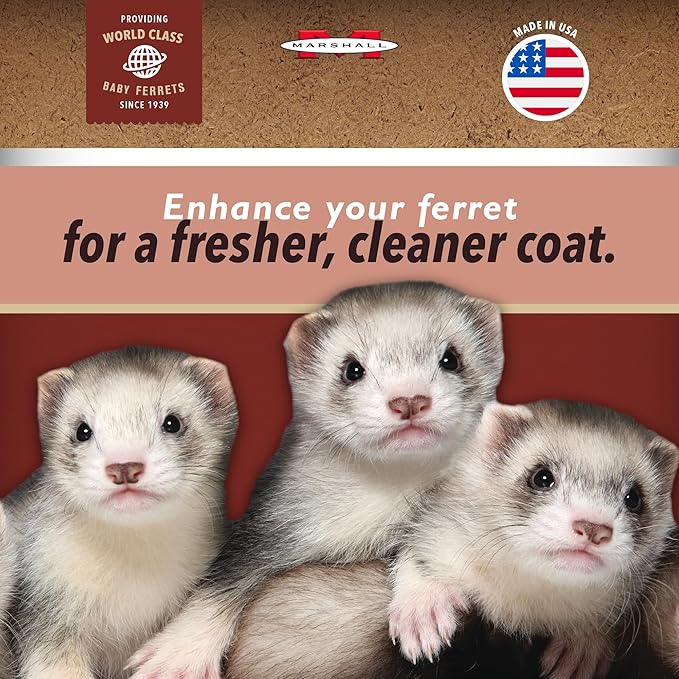 Marshall Pet Products Ferret Shampoo - Original Formula with Baking Soda, 8 oz - Gentle Cleaning, Odor Control, and Long-Lasting Freshness for Ferret Coats