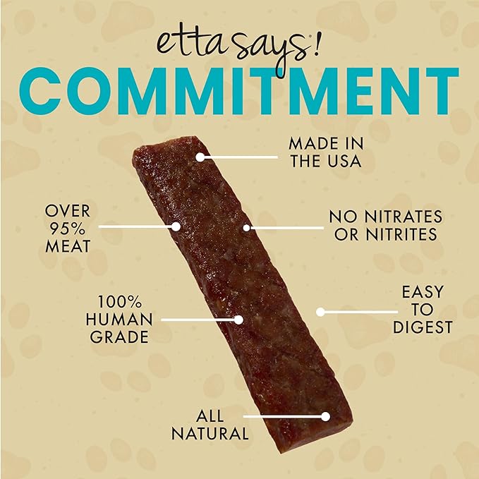 etta says! Meat Treats for Dogs – Turkey & Bacon – Made in The USA, Human Grade, No Added Hormones, No Nitrates or Nitrites (6 Count Pack of 1)