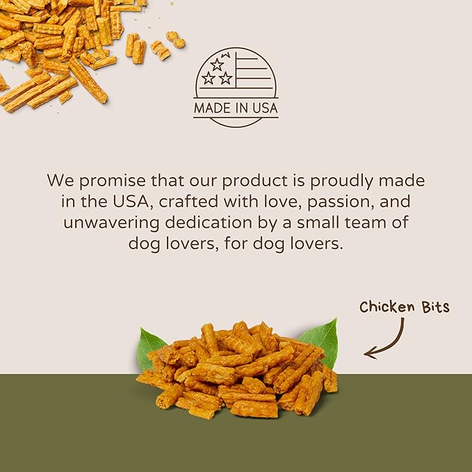 Chicken Bits: Pure Chicken Dog Treats - All Natural Treats for Dogs. Vet Approved, Limited Ingredients, Grain Free, Healthy & Nutritious Treats for Dogs (Chicken, 16oz)