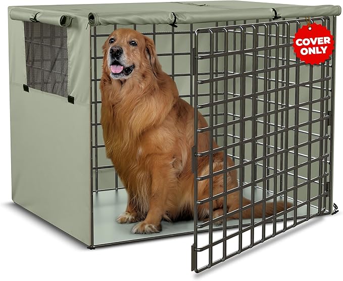 Utopia Home Dog Crate Cover, Waterproof Dog Kennel Cover 42 Inch - Beige Tan, 600D Heavy Duty Dog Cage Cover Universal Fit for Most Wire Pet Crates - 42 x 28 x 30 Inch (Cover Only)