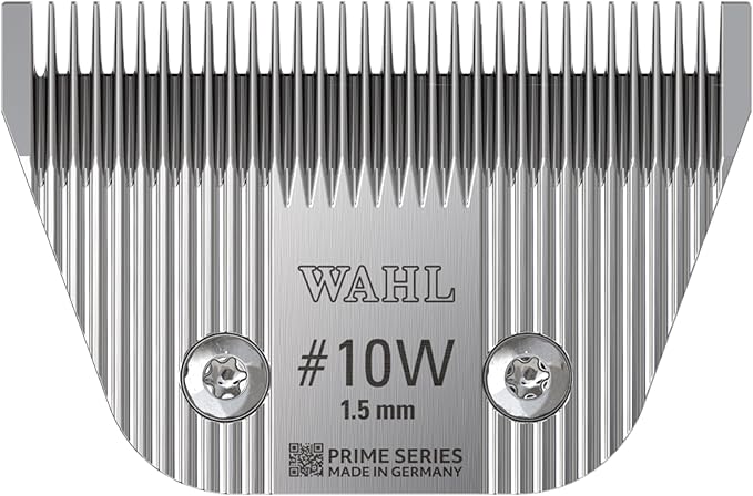 WAHL Pro Animal Wide Prime Series Blades - Professional Fine Tooth Pet Clipper for Horse, Cat & Dog Grooming - Made from High-Carbon Steel - #10W, 1.5mm