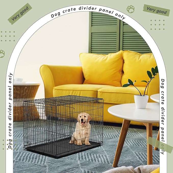 Tandefio 2 Pcs Dog Crate Divider Panel Metal Pets Divider Panel Dog Crate for Pets(42 Inches)