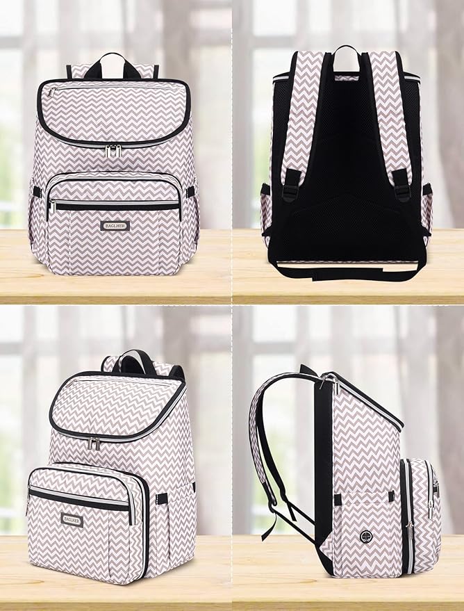 BAGLHER Travel Dog Backpack - Detachable Travel Dog Food Container for Pet Supplies Dog Gear Backpack,Dog Bag for Traveling with 2 Silicone Collapsible Bowls and 2 Food Baskets