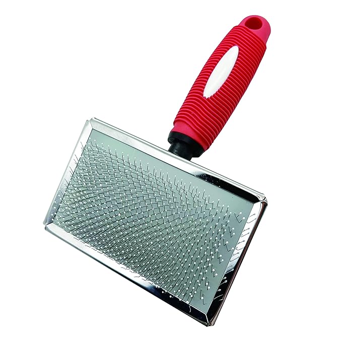 YIRU Gentle Slicker Brush with Massage Pins for Sensitive Skin - For Dogs, Cats, Labradoodles with Short to Long Hair, Removes Undercoat and Mats