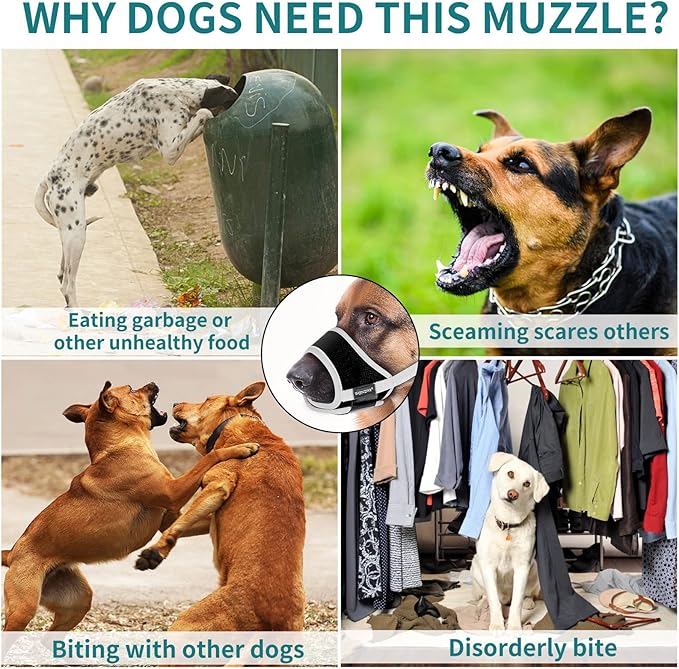 Muzzle for Small Dog, Dog Muzzle for Small Dogs, Small Dog Muzzle, Small Dog Muzzles for Biting Barking Chewing, Soft Muzzle for Small Dogs, Muzzles for Small Dog Puppy S Gray
