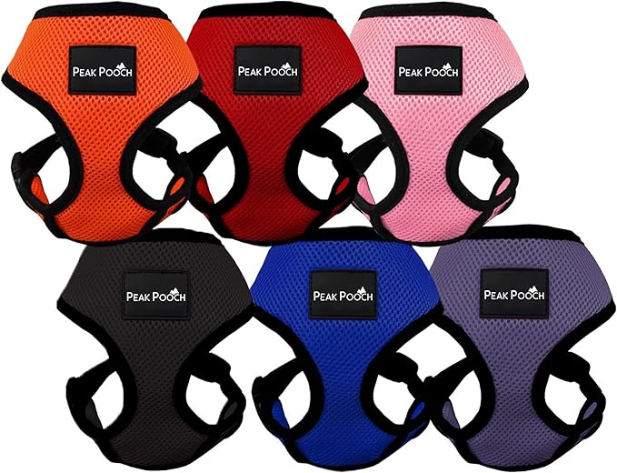 Step in- Dog Harness for Small Dogs No-Pull - Step Instep in Dog Harness - Padded Mesh Fabric Dog Vest - Adjustable Belly Belt & Quick-Snap Clip - Red - 15 in - Extra Large Dog Harness