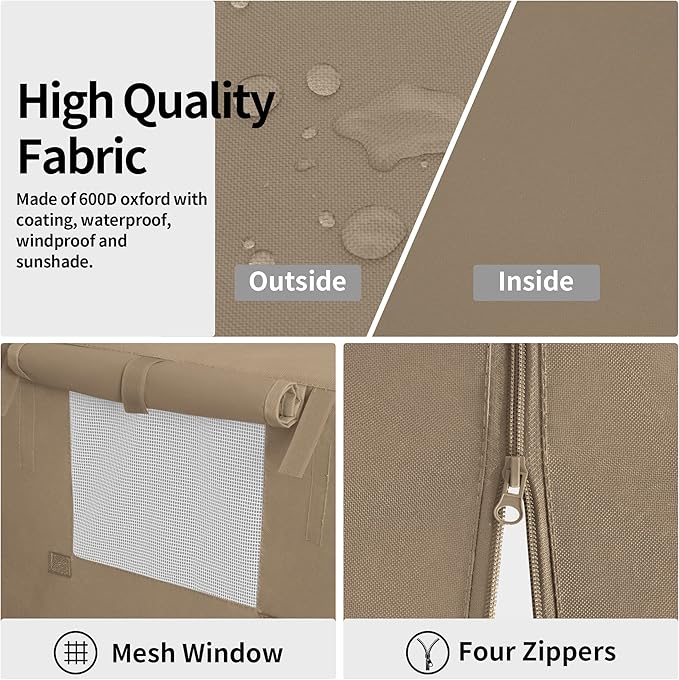 Easy-Going Dog Crate Cover 30 Inch Dog Kennel Cover for Dog, Cage Covers for Dog Crates Fit (30" Lx19 Wx21 H) Camel