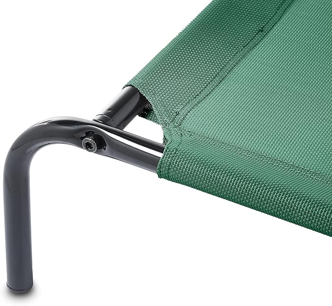 Amazon Basics Cooling Elevated Pet Bed, Medium (43 x 26 x 7.5 Inches), Green