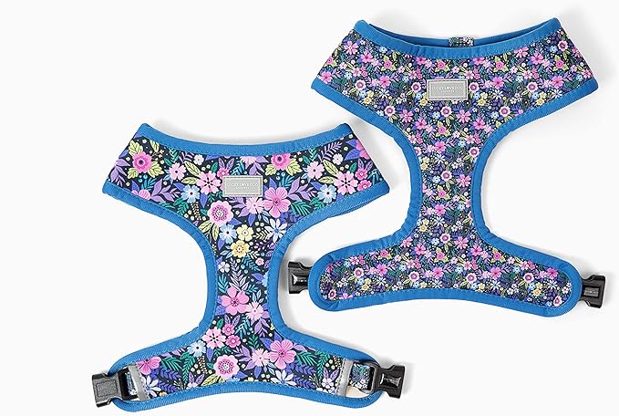 Lucky Love Dog, Girl Reversible Dog Vest, Purple Floral Pattern Medium Dog Vest, Primrose, Medium
