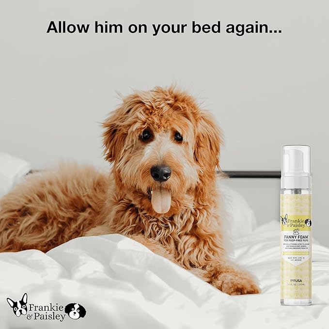 Fanny Foam No Rinse Waterless Dog Shampoo and Paw Cleaner for Dogs | Dingleberry Removal | Easy Glide Formula Loosens Stuck On Dirt, Debris from Fur Painlessly and Safely | Puppy and Senior Approved