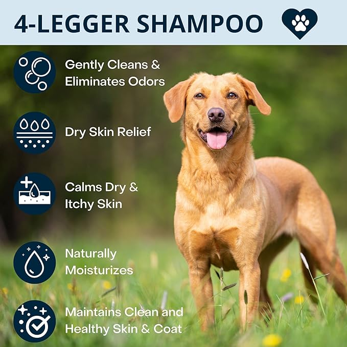 Calm All Natural Lavender Dog Shampoo - Organic Dog Shampoo for Dry Itchy Skin - Calming and Hypoallergenic for Sensitive Skin - Concentrated - USA