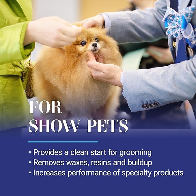 Chris Christensen Clean Start Dog Shampoo, Groom Like a Professional, Pro-Vitamin Deep Cleansing Formula, Preserves Natural Oils, Removes Build Up from Other conditioners, All Coat Types, Made in USA