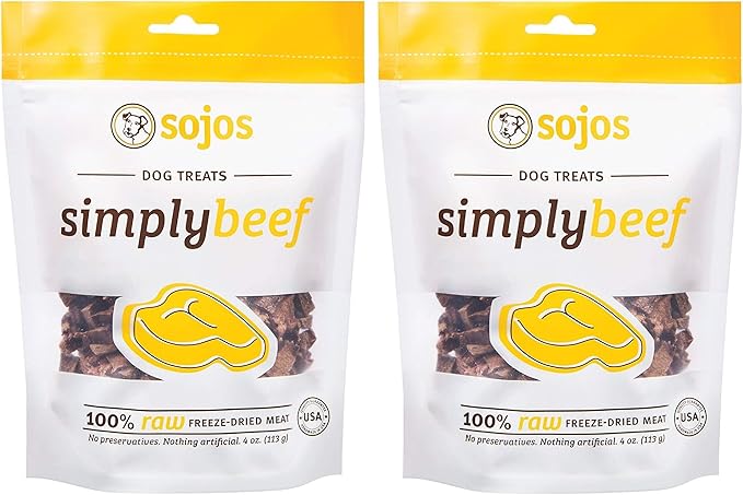 Sojos Sojos Simply Beef Dog Treats, Pack of 2