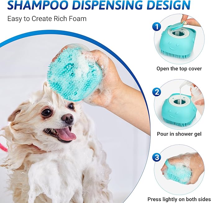 Dog Grooming Arm with 5pcs Pet Bath Brush - 35" Pet Grooming Table Arm with Adjustable No Sit Haunch Holders, Dog Grooming Stand with Loop Noose - Ideal for Small & Medium Dogs