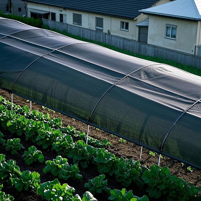 winemana Black Shade Cloth 40%, 8x10 FT Mesh Tarp - Garden Shade for Greenhouse, Patio, Vegetables, Plants Cover and Chicken Coops, Sun Shade Net for Outdoor Protection with Reinforced Grommets