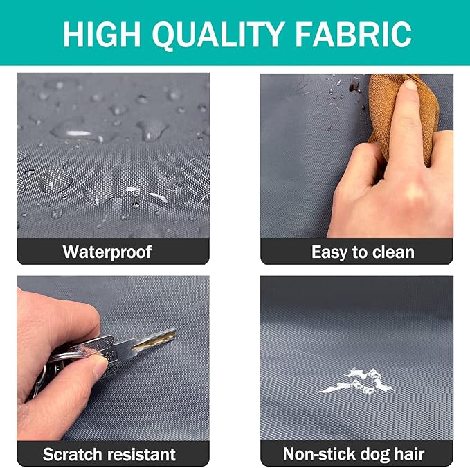 Dog Bed Cover 36Lx27Wx4H Inch.Waterproof Heavy Duty Durable Oxford Dog Bed Replacement Covers with Zipper.Washable Removable Pet Bed Mattress Protector Cover.Grey,Cover Only.