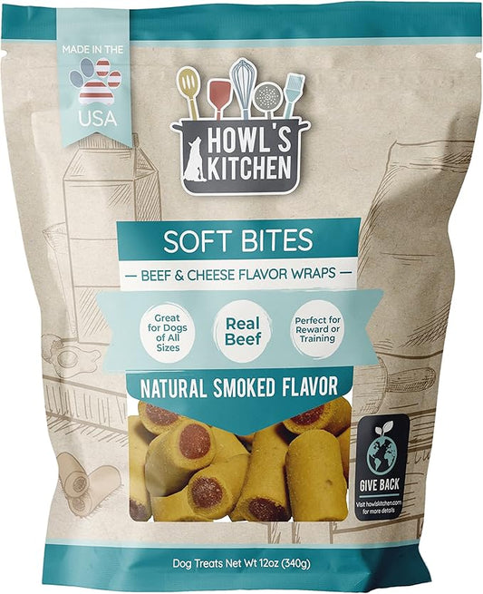 Howl's Kitchen Dog Treats, Soft Bites, Beef and Cheese