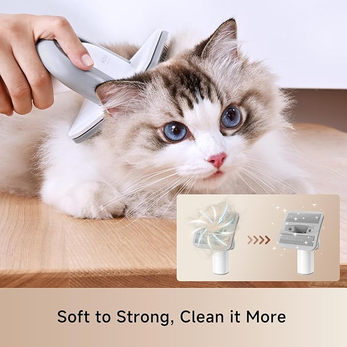 Mova G1 Pro Pet Grooming Kit, 11,000Pa Strong Pet Grooming Vacuum for Pets with Clipper Nail Grinder, 4 Suction Levels Hair Vacuum with 7 Pet Grooming Tools for Shedding and Home Cleaning