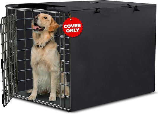 Utopia Home Dog Crate Cover, Waterproof Dog Kennel Cover 24 Inch - Black, 600D Heavy Duty Dog Cage Cover Universal Fit for Most Wire Pet Crates - 24 x 18 x 20 Inch (Cover Only)