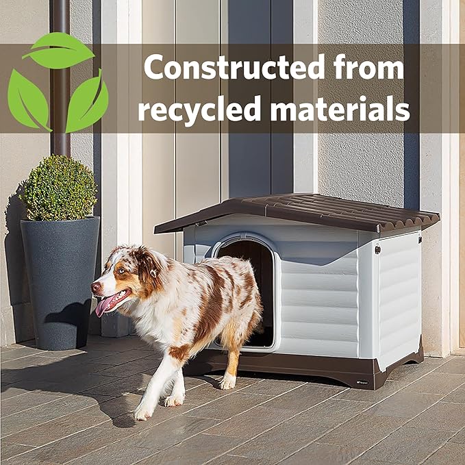 Ferplast Dog Kennel, Gray, 37.4 x 25.98 x 26.77", (87257099)