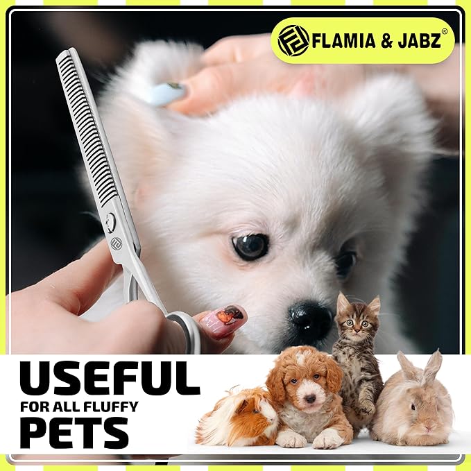 Professional Dog Grooming Thinning Scissors/Blender Shears for Dogs, Cats & Pets (Right Handed, Stainless Steel 7.5 Inch)