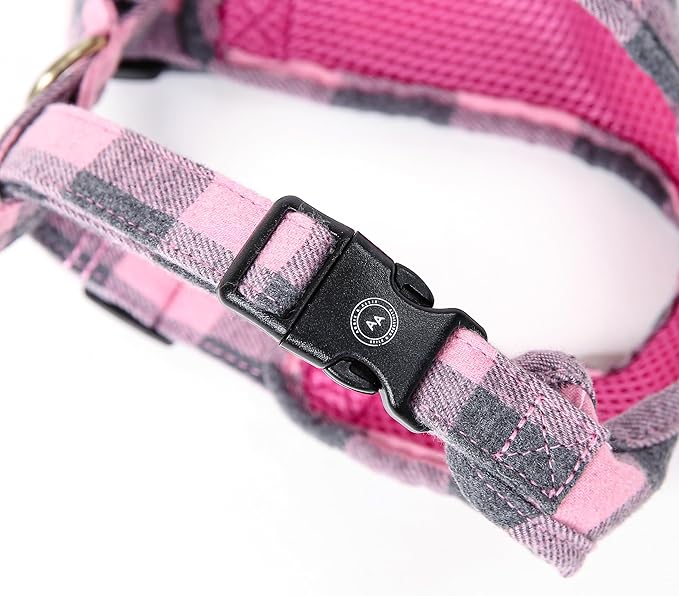 Angie and Allie Organic Cotton Dog Harness,No Pull Pet Harness with Leash D-Ring,Adjustable Soft Padded Dog Vest,Comfortable,Sustainable,Breathable and Stylish for Your Canine Companion