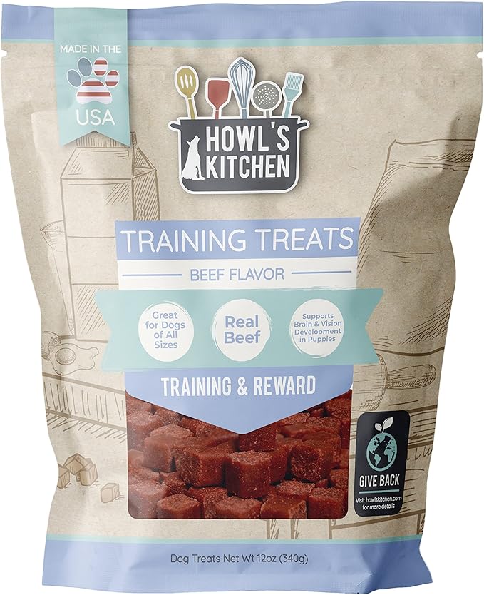 Howl's Kitchen Dog Treats, Training Bites, Beef