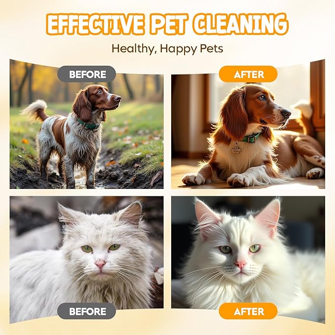 NEENCE Extra Thick Pet Glove Wipes for Dogs & Cats, Dog Washing Gloves Cleaning Deodorizing for Paws,Butt and Body, Cat Bathing Gloves Wipes Suitable for Daily Care and Travelling