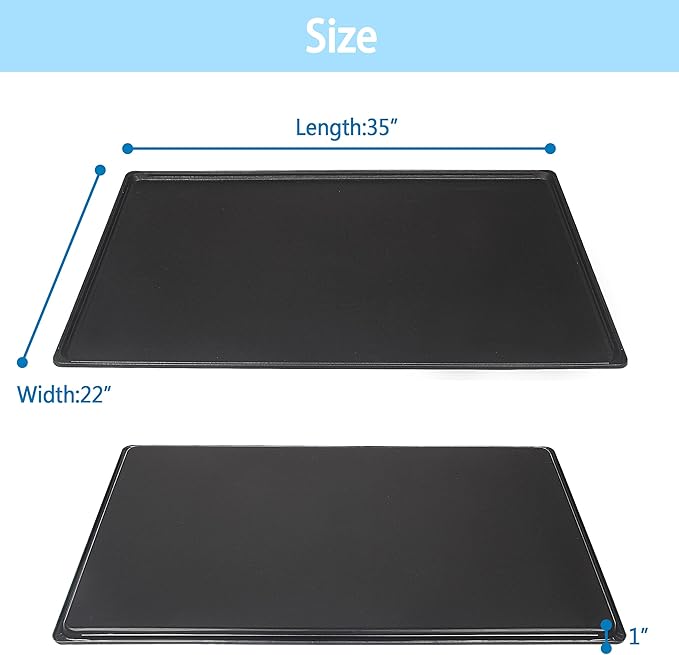 Dog Crate Tray 35"-ChewProof Replacement Pan, Easy to Clean, Easy to Assemble,Ideal for Potty Training- Perfect for Pet Crates & Kennels (1Pcs-35.0"L x 22.0"W x 1.0"H, Tray 35" fit 36" Crate)